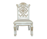 Vendome Synthetic Leather & Antique Pearl Finish Side Chair B2726P288759