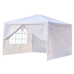 ZUN 3 x 3m Four Sides Portable Home Use Waterproof Tent with Spiral Tubes White 51280911