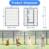 Heavy Duty Dog Pens Outdoor Dog Fence Dog Playpen for Large Dogs, 40"Dog Kennel Outdoor Pet Playpen W1422112800