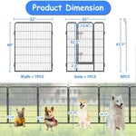 ZUN Heavy Duty Dog Pens Outdoor Dog Fence Dog Playpen for Large Dogs, 40"Dog Kennel Outdoor Pet Playpen W1422112800