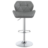 Chrome and Grey Adjustable Bar Stool B062P153521
