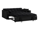 4 in1 Loveseat Sofa Bed Armrests & Storage Pockets, Multi-Function Tufted Pull-out Sofa Bed W2186P166127