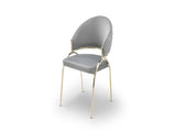Ruby Modern & Contemporary style chair made with Metal & Gold Legs in Gray Color B009P241743