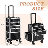 2-in-1 front drawer with slides, flat left drawer, removable universal wheels, aluminum, diamond 43275524