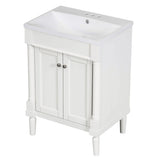 ZUN 24'' Bathroom Vanity with Top Sink, 2-Tier Modern Bathroom Storage Cabinet, Single Sink Bathroom N710P178454K