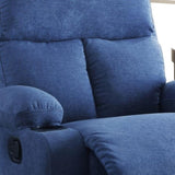 Blue Recliner with Cup Holder B062P215451