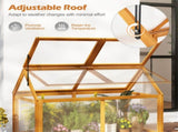 Orange Portable Garden Hot House, Sturdy Wooden Greenhouse for Vegetables Fruits Flowers 07427865