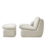 Compressed Lounge Chair with Ottoman, Modern Sofa for Small Spaces, Comfortable Upholstered Sofa for W1036P251827
