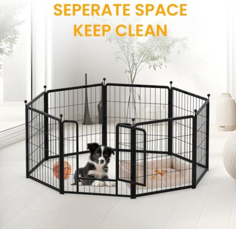 ZUN Dog Playpen 32 Inch 8 Panles, Ideal Fence for Small/Mediums Indoor & Outdoor Bliss, Perfect 44955048