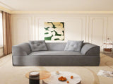 3-in-1 Convertible Sofa Bed, 79.5" Modern Deep Seat Couch with 2 Pillows, 3-Seater Sofa, Sparkling W3219P369308
