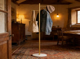 Clothing Rack, Golden Metal Freestanding Heavy Duty Clothes Rack with Marble Base, Multipurpose 70636878