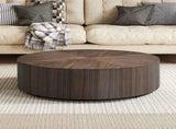35.43 Inch Modern Round Coffee Table MDF Coffee Table for Living Room,Drum Center Table for W2582P188320