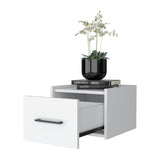 ZUN Elfrida Wall-Mounted Nightstand, Sleek Single-Drawer Design with Spacious Top Shelf B128P148912