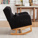 ZUN 27.2"W Modern Accent High Backrest Living Room Lounge Arm Rocking Chair, Two Side Pocket W834P178246