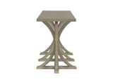 U-Style 59.8'' Wooden Console Table with Oak Veneer Top,Farmhouse Entryway Table with Rubber Wood N711P295300E