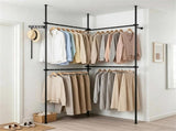 Floor to Ceiling Tension Clothes Rack No Drill Heavy Duty Carbon Steel Garment Organizer, I/L/45&deg 74283074
