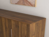 Wood Modern Buffet Cabinet with Storage, Fluted Sideboard Large Buffet with Adjustable Shelves, W1321P356151