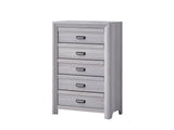 1pc Contemporary Five Drawers Chest Gray Driftwood Finish Rustic Finish Bedroom Wooden Furniture B011P234752