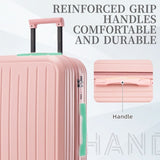 20/24/28in ABS 360&deg Spinner Wheel Luggage, Carry on Suitcase, with Cup Holder & USB Port W2787P262949