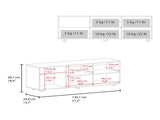 White TV Stand with a Door and Open Storage B062P290261
