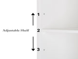 3-tier Single Door Mirror Indoor Bathroom Wall Mounted Cabinet Shelf White 48311781