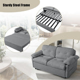 Convertible Pull Out Sofa Bed Queen Size, 3-in-1 Convertible Sleeper Couch with Thicked Cushions and W3163P269700