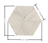 Hexagon Marble tile, White marble, marble, for wall, OL textured finished, 3D fluted marble, W1696P262342