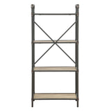 Antique Oak and Sandy Grey 4-tier Bookcase B062P184589