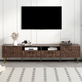 ZUN Mid Century TV Stand 2 Drawers, Media Console Table for TVs up to 85'', Entertainment Center N710P193724Q