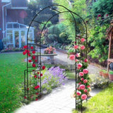 Metal Garden W55'' x H94.5'' Garden Arbor Trellis Climbing Plants Support Rose Outdoor W1586104755