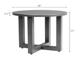 Outdoor Metal Round Table, Weather Resistant Patio End Table Side Table Coffee Bistro Table for 88828378