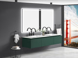 84 x 48 Inch LED Bathroom Mirror with Front and Backlight, Wall Mounted Vanity Mirror with Aluminum W2287P282063