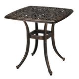 21.3inch Square Garden Cast Aluminum Table Bronze 66138118