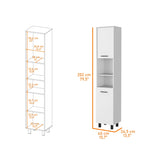 Sheffield 2-Door Pantry Cabinet, with Two 2-Cabinet Spaces and Two Open Shelves B128P148808