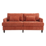 ZUN COOLMORE Mid Century Modern chenille Fabric Loveseat sofa, 2-Seat Upholstered Loveseat Sofa Modern W395P151899