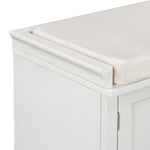 ZUN TREXM Storage Bench with 2 Drawers and 2 Cabinets, Shoe Bench with Removable Cushion for Living WF288172AAK