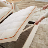 1 versatile foldable sofa bed in 3 lengths, modern sofa sofa sofa velvet pull-out bed, adjustable W2151127336