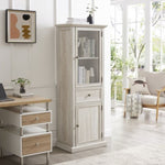 ZUN Tall Storage Cabinet, Freestanding Cabinet Glass Door and Shelves, Sideboard cabinet, Cabinet W2275P206604