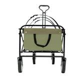 ZUN 360lbs Collapsible Foldable Wagon Cart with strapping system ,Beach Wagon Utility Cart Utility Wagon W2932P234995