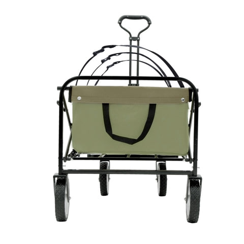 ZUN 360lbs Collapsible Foldable Wagon Cart with strapping system ,Beach Wagon Utility Cart Utility Wagon W2932P234995