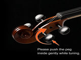 GV402 4/4 Acoustic Violin Kit Natural Varnish w/Square Case, 2 Bows, 3 In 1 41479161