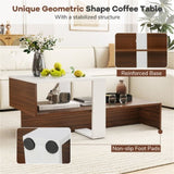 Double layered dual color coffee table 08529093