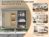 30'' x 28'' Bathroom Medicine Cabinet with Mirror, Wall Mounted Mirror Cabinet with Storage N710P209425E