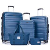 Luggage set of 5 pieces, expandable hard PC luggage set with TSA lock for rotating wheels, W284P202781