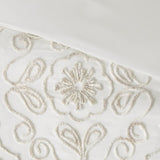 Full/Queen 3 Piece Tufted Cotton Chenille Duvet Cover Set B03597351