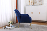 Modern Mid Century Chair velvet Sherpa Armchair for Living Room Bedroom Office Easy Assemble W136165560