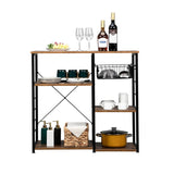 ZUN 3-Tier Industrial Kitchen Baker's Rack Utility Microwave Oven Stand Storage Cart Workstation Shelf, 04294771