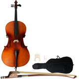 4/4 Acoustic Cello Case Bow Rosin Wood Color 79785114