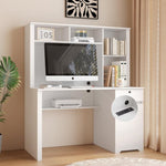 ZUN Computer Desk with Hutch & Bookshelf,Wood Executive Desk Teens Student Desk Writing Laptop Home 44521106