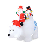 6ft Animated Inflatable Polar Bear - Head Shaking Design, 5 LED Lights, Multi-Color Christmas 37724994